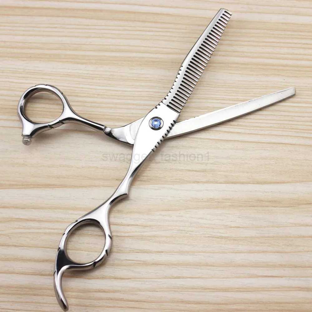 Professional JP440c steel 6 sapphire hair scissors hair cutting scissor barber makas thinning shears hairdressing scissorsXJ240807