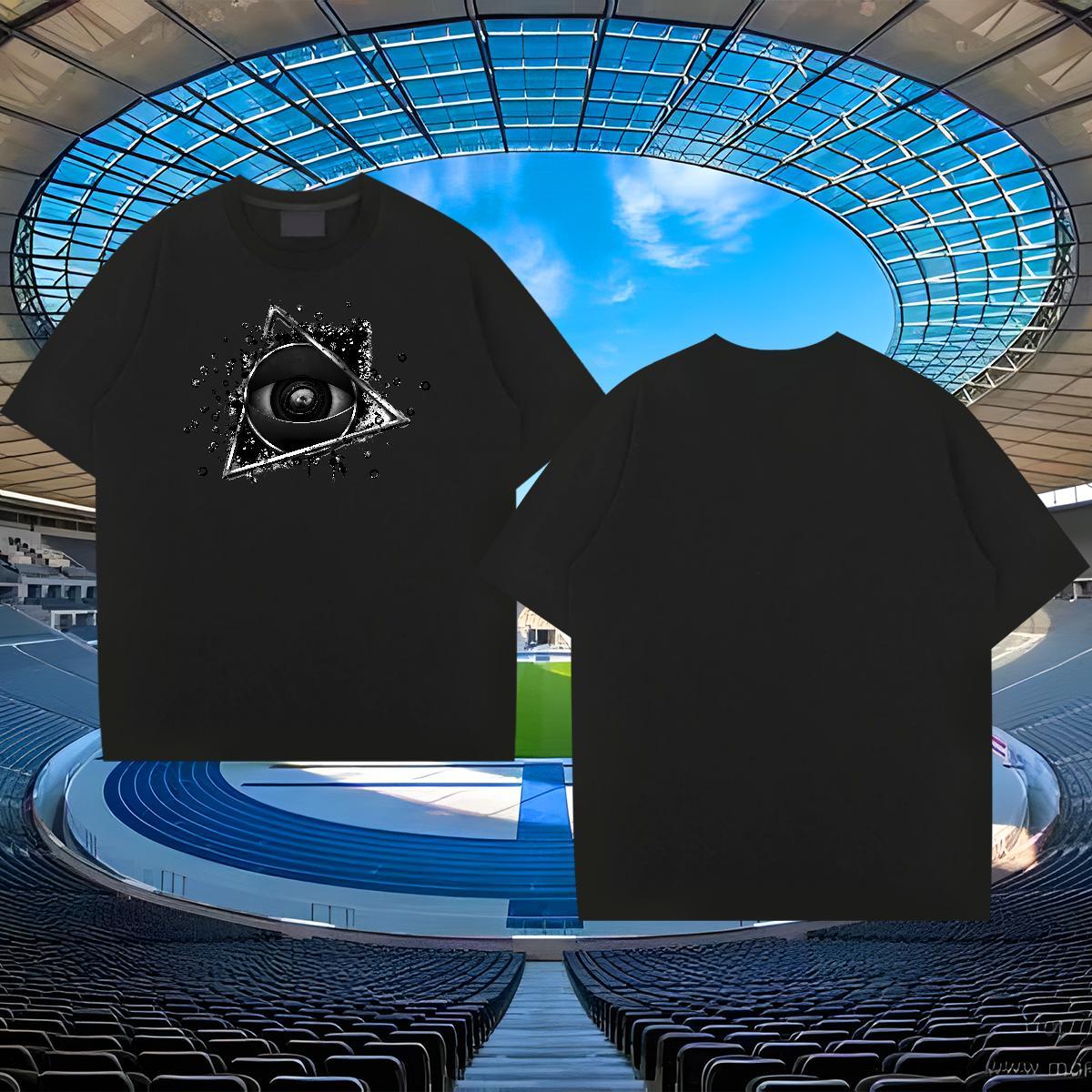 Free Shipping T-Shirts for Men eye of the devil Polos 230g 100% Cotton Beach Brand Customized Print Round Neck Short Sleeve Men Tops Tees