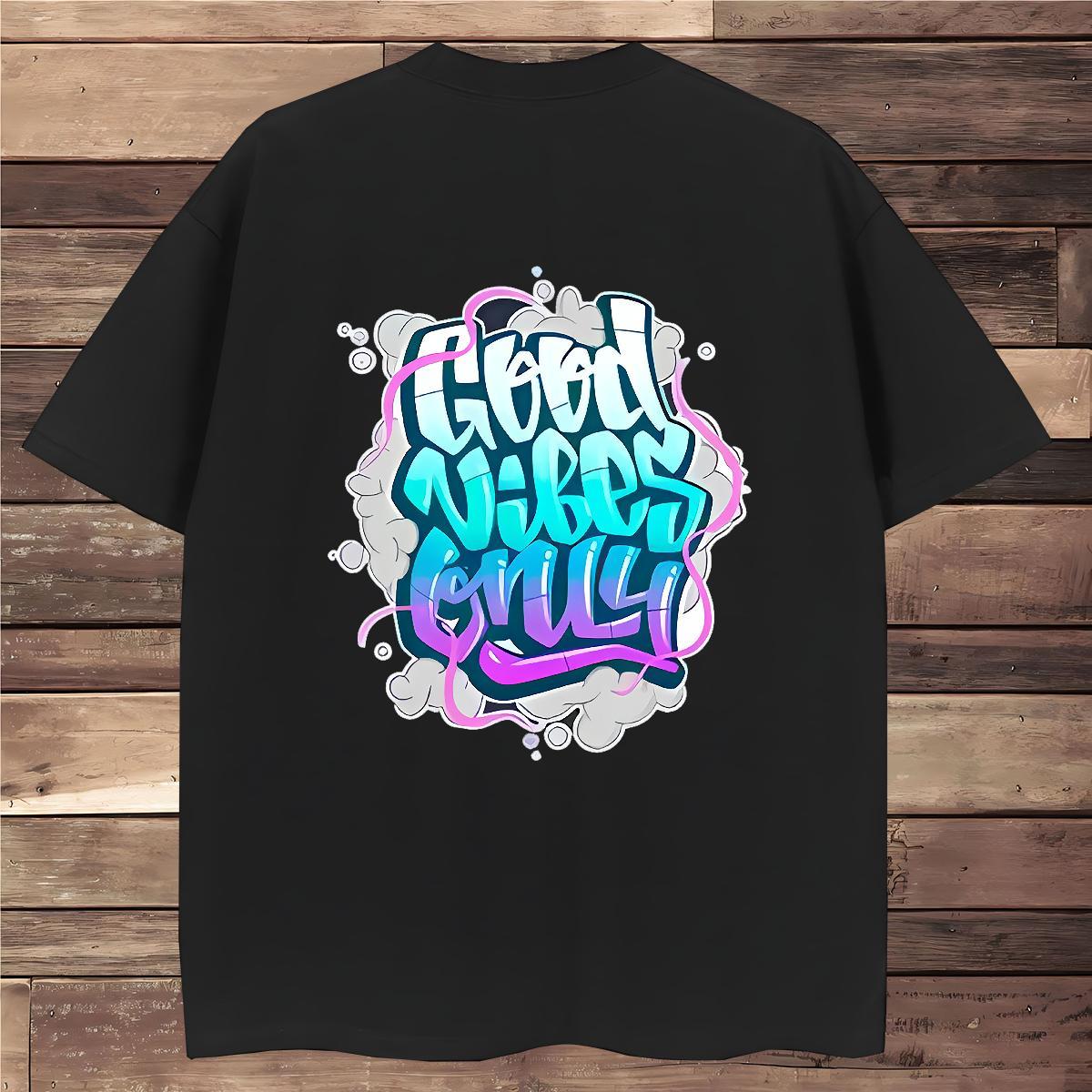Custom T Shirt For Man letter Clothes 100% Cotton 230g Street Casual Classic DIY Logo Oversized Breathable Crew Neck Men Tshirts