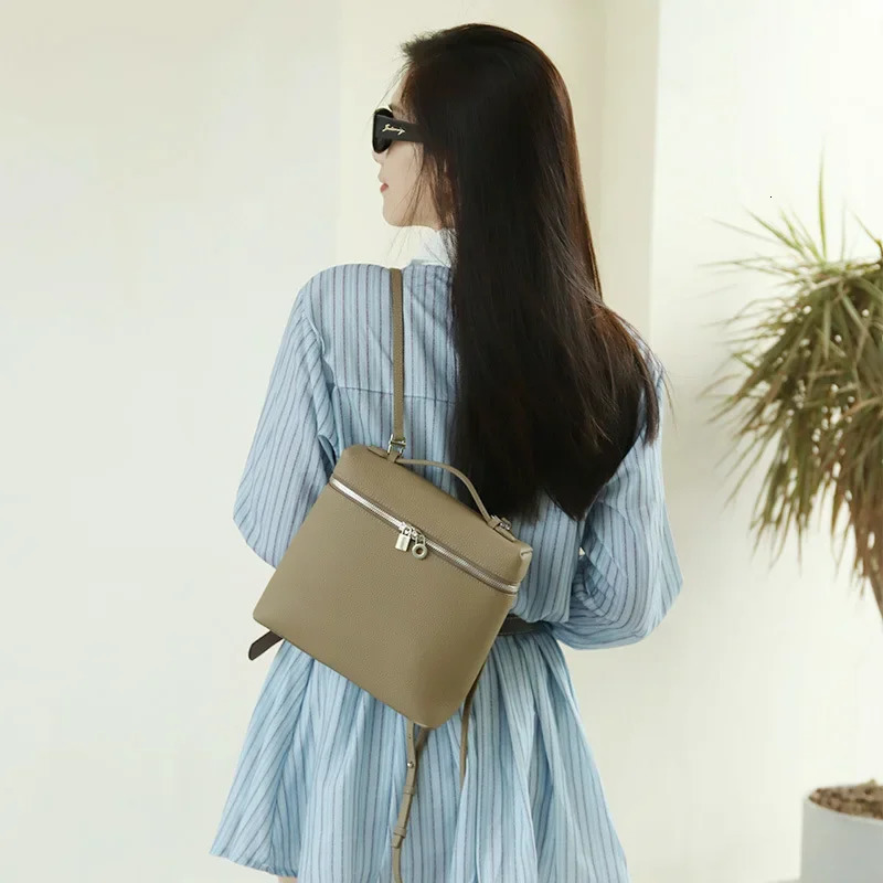 3 Womens Genuine Leather Double Shoulder Bag High-end Feel Handbag Simple One Piece 240806 4