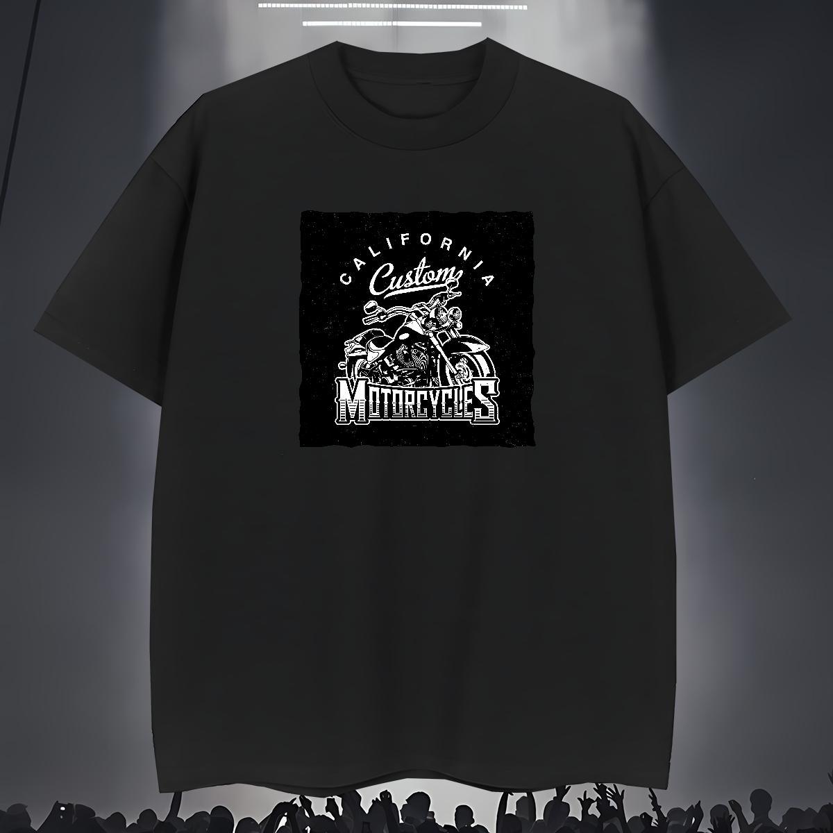 Designer T shirt Motorcycle Tops Tees 230g Cotton Daily Outfit Classic Anime Print Short Sleeve O-Neck Men Tops Tees