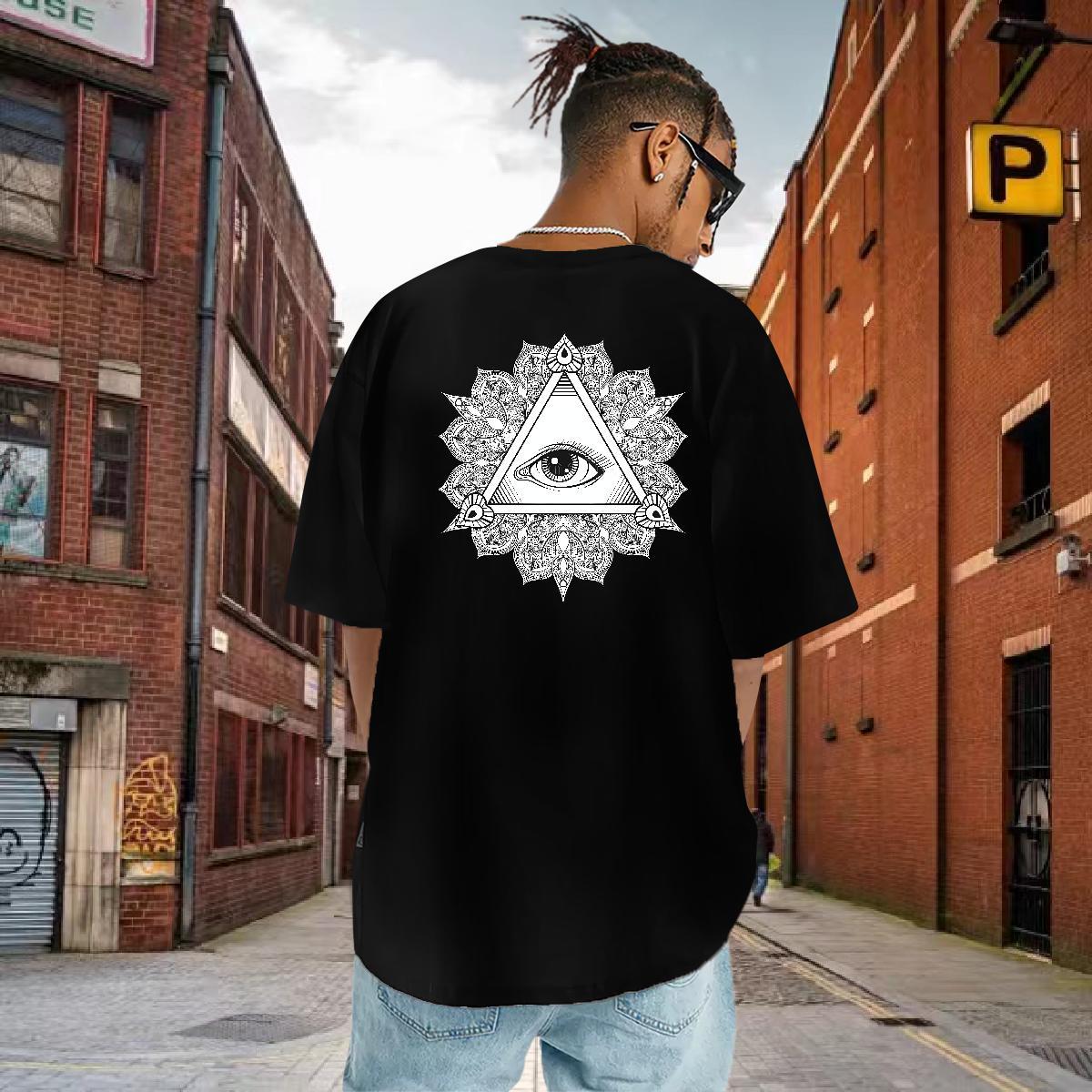 Factory Direct Man T Shirts eye of the devil Tops Tees 230g 100% Cotton Street wear Hip Hop Brand Graphic Crew Neck Breathable Mens Tshirts