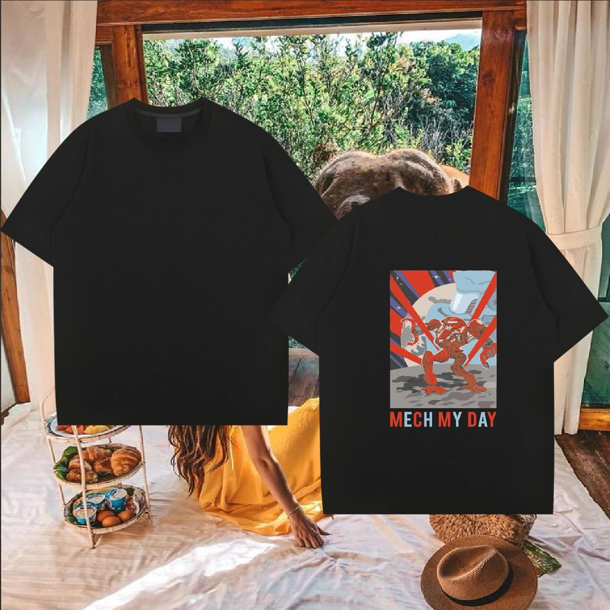 Fashion Designer T-Shirts for Men technology Tees 100% Cotton 230g Street wear Hip Hop High Quality Custom Cartoon Breathable Tshirt for Man Woman