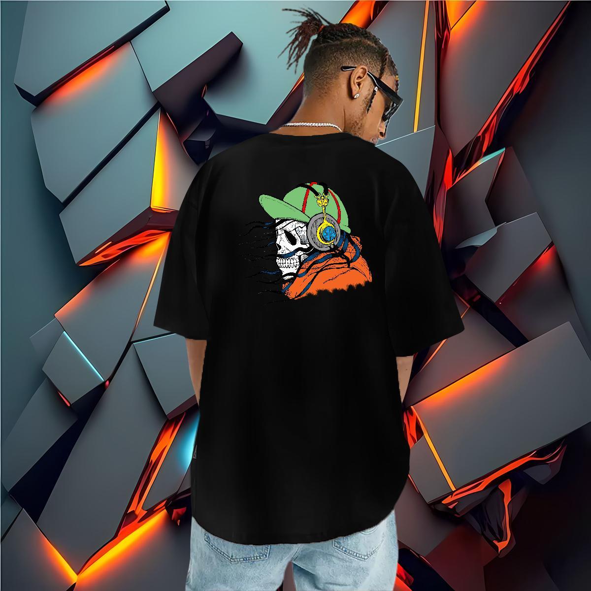 New Designer T-Shirts skull Wear 230g Cotton Daily Wear Unisex Custom Cartoon Crew Neck Breathable Tshirts