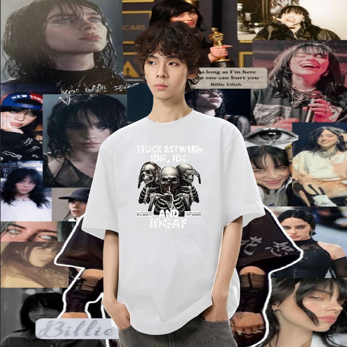 Designer Fashion T shirt skull Tops 100% Cotton 230g Hip Hop Cool Black White O-Neck Short Sleeve Tshirts