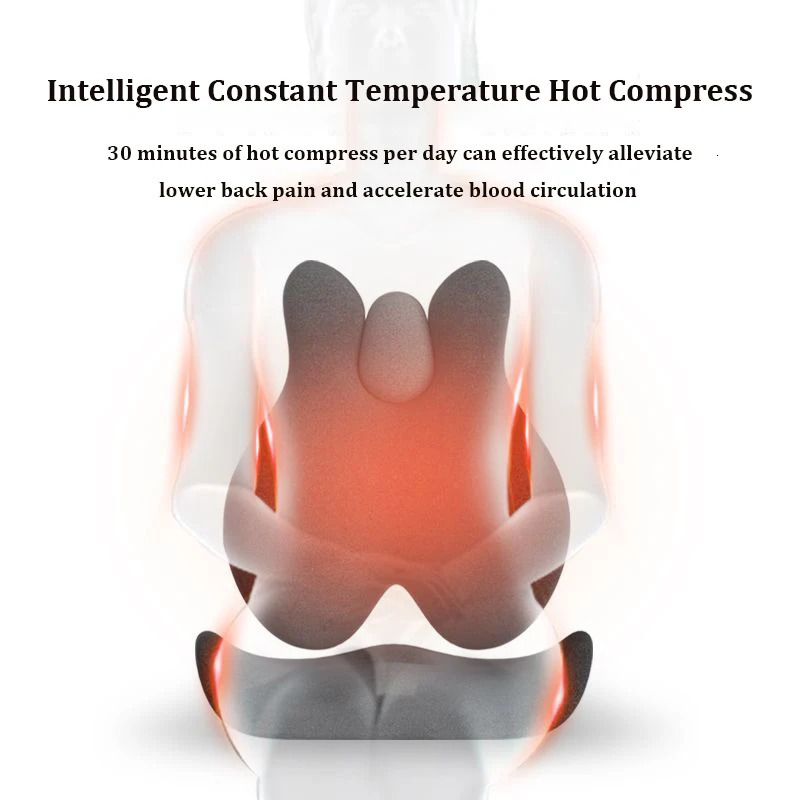 Memory Foam Electric Massage Waist Pad /Chair Cushion Set Compress Relieve Soreness for Car Office Home Orthopedic Pillow 240806