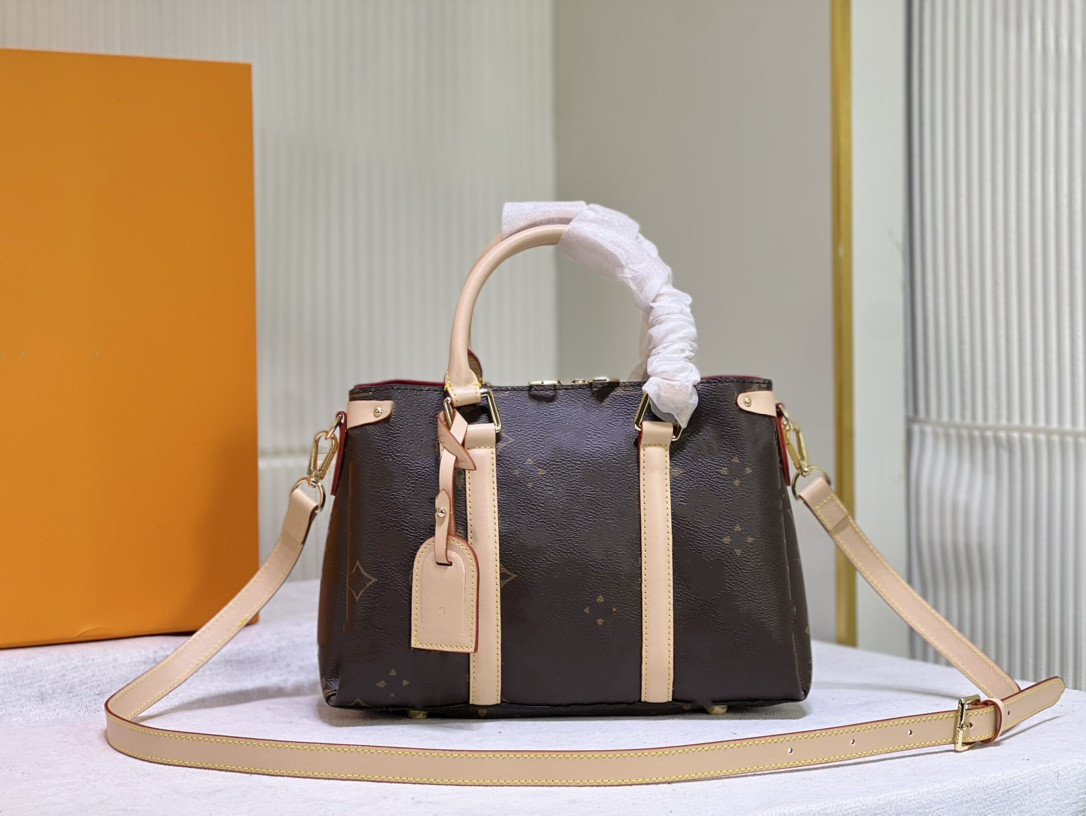 Cross Body Soufflot MM Bags Medium Tote Cross Body Shoulder Bags Purse Womens Business Shopping duffel Canvas designer Open Handbags