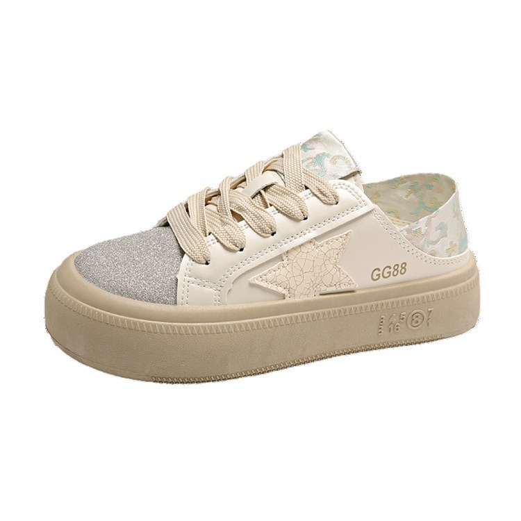 Ladies' Thick soled Star Double Wear Silk Casual Board Shoes