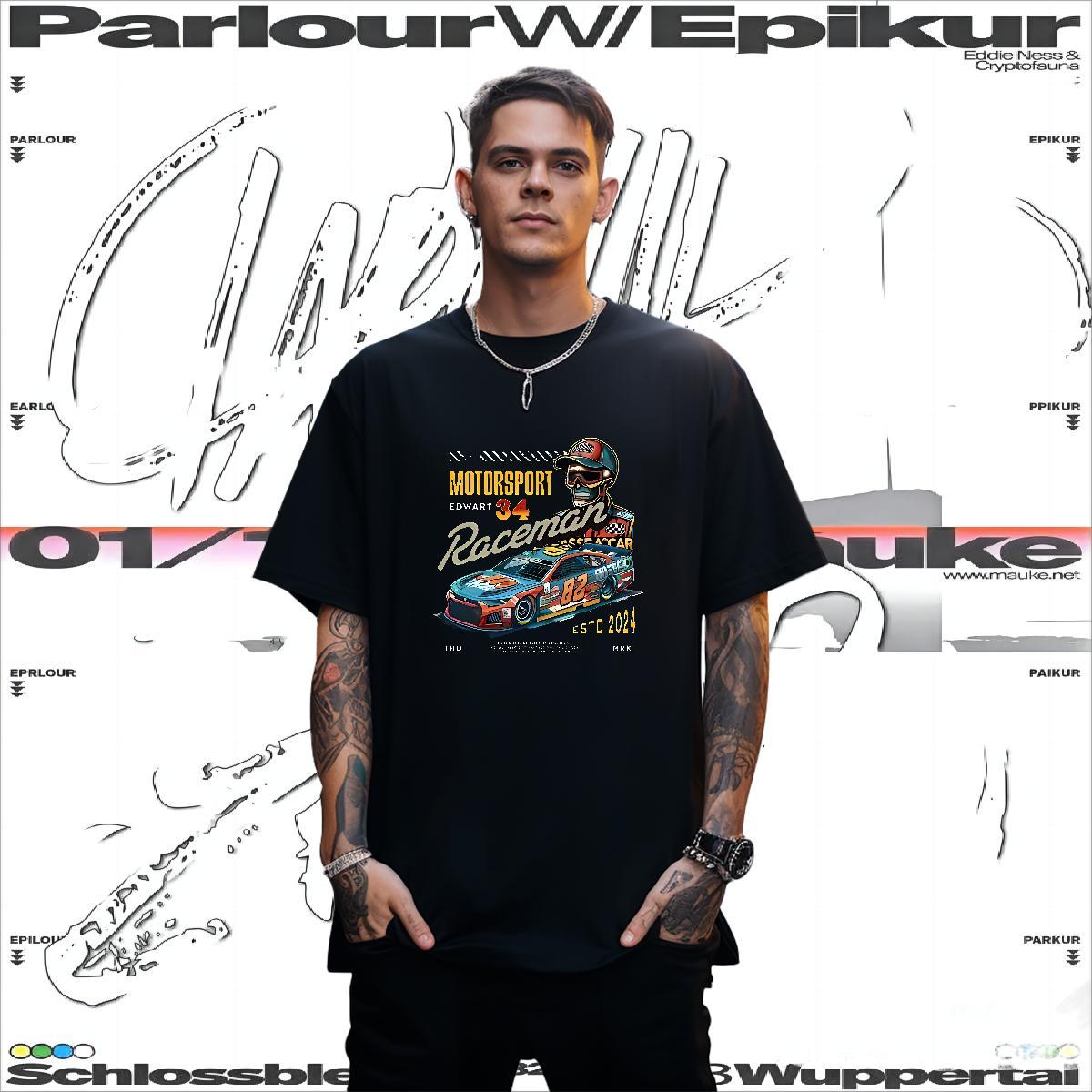 Custom T Shirt For Man skull Tees 230g Cotton Summer Casual Unisex Floral Print Crew Neck Men Tshirts