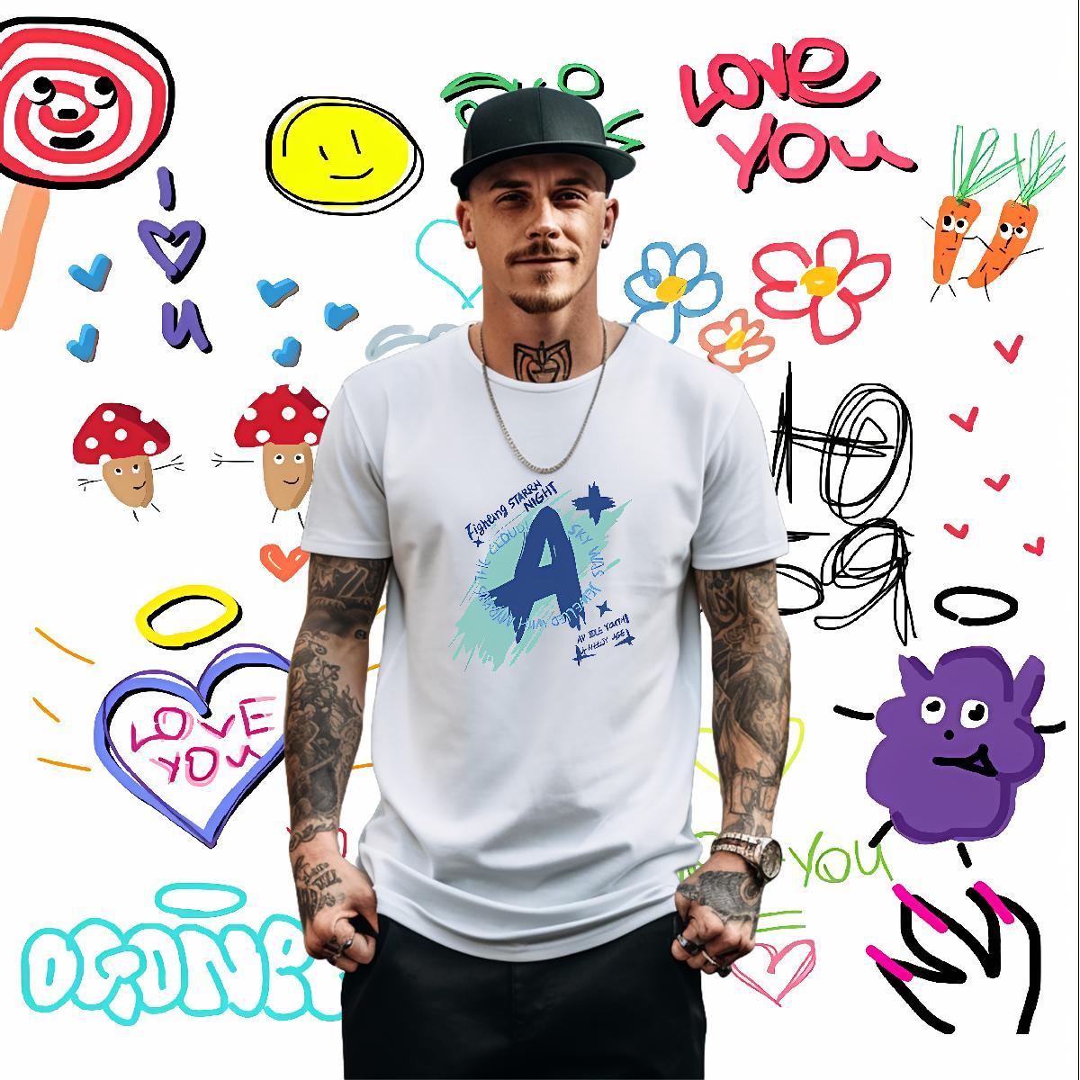 Fashion Designer T Shirt For Man letter Tops 230g Cotton Street Loose Anime Short Sleeve Soft Men Tees