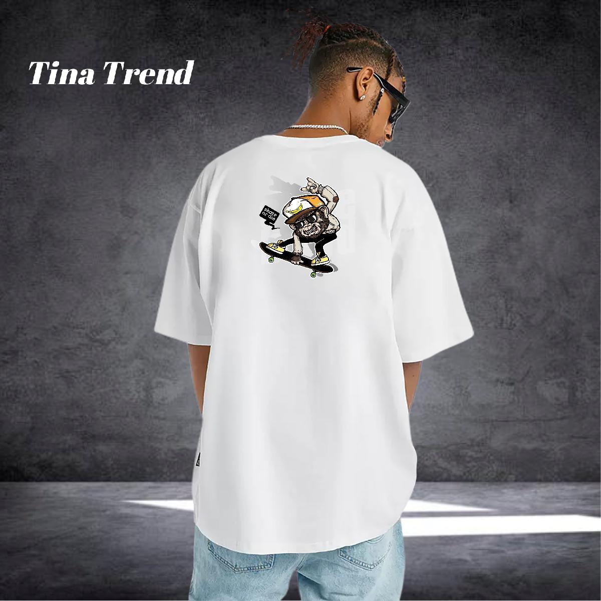 Brand Mens T Shirts skull Tees Shirts 230g 100% Cotton High Street Hip Hop Loose Customized Print Breathable Short Sleeve Mens Tshirts