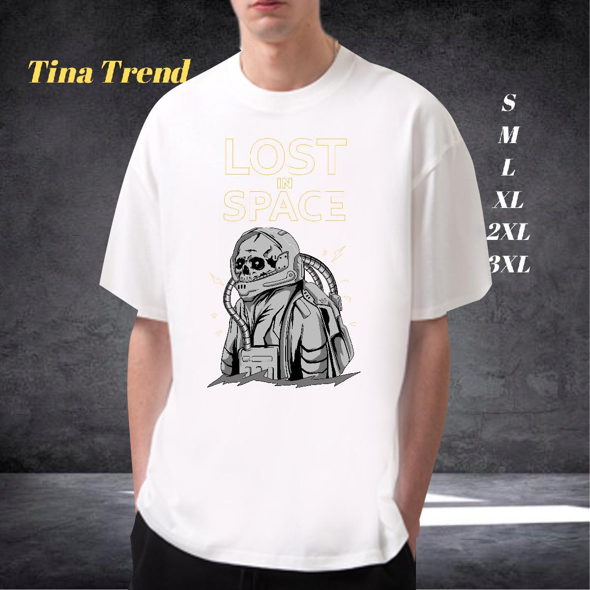 Fashion Casual T-Shirts for Men skull Tops Shirt 100% Cotton 230g Street wear Hip Hop Soft Plus Size Custom Breathable Soft Tshirts