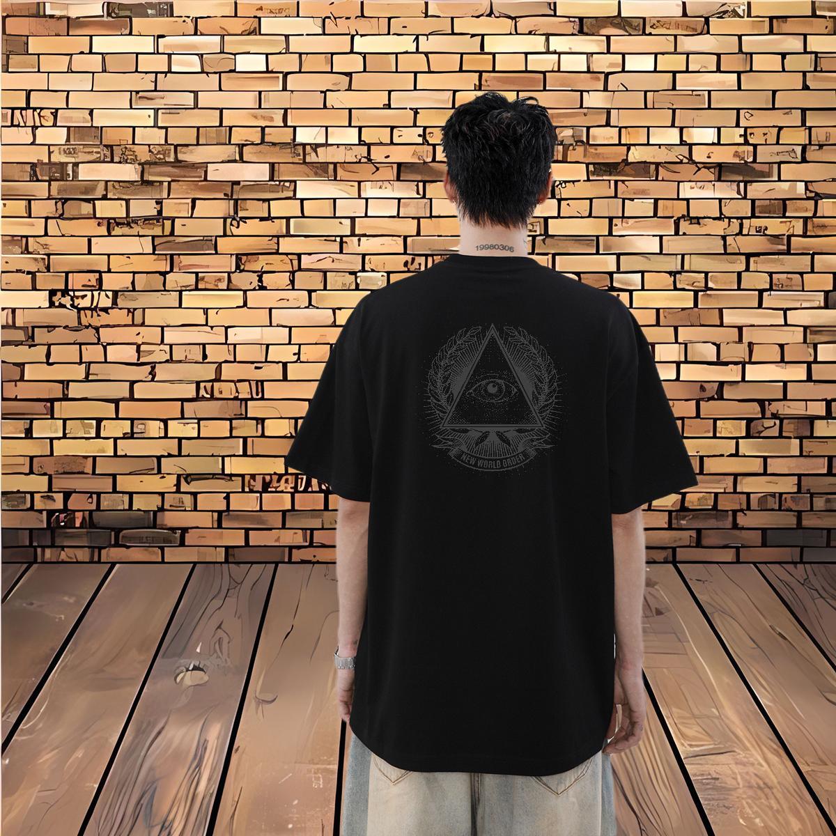 Wholesale T shirt eye of the devil Tshirts 230g Cotton Summer Casual Cool Custom Printing Breathable Short Sleeve Mens Tshirts
