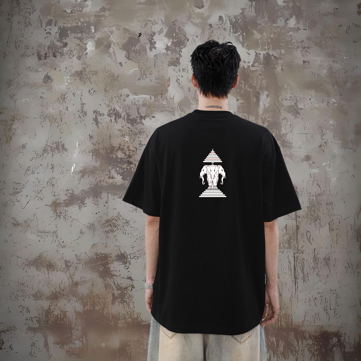 Fashion Designer T Shirts Men elephant Tshirts 230g Cotton Hip Hop Street Brand Customized Print Breathable Short Sleeve Men Tops Tees