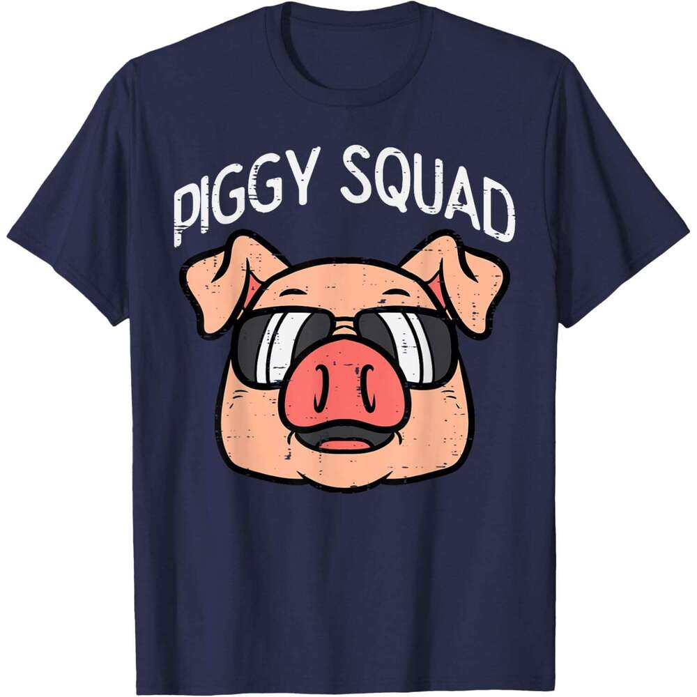 T shirt for Mens Piggy Squad Funny Pig Farmer Hog Farm Animal Men Women T-Shirt shirts tshirt graphic tee Casual tops summer clothes Short sleeve