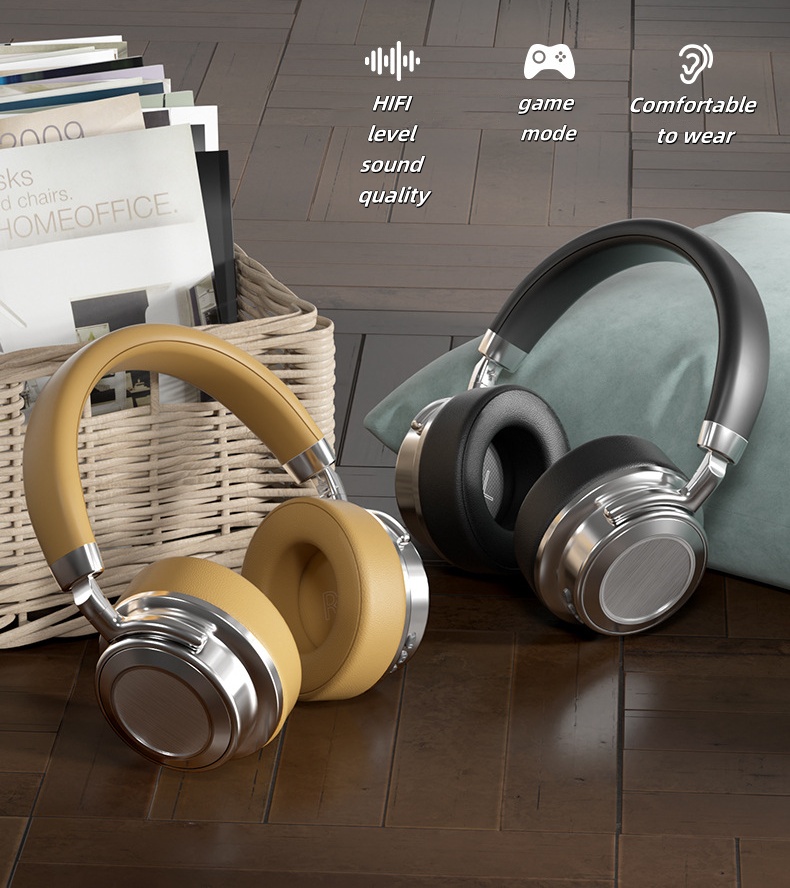 Popular retro head-mounted Bluetooth headphones CR-9 metal 5.4 sports fashion business over-ear sports music headphones