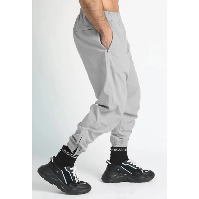 Autumn leisure pants men jogging sweatpants running sports mens gym fitness training thin quick dry bottoms 240806