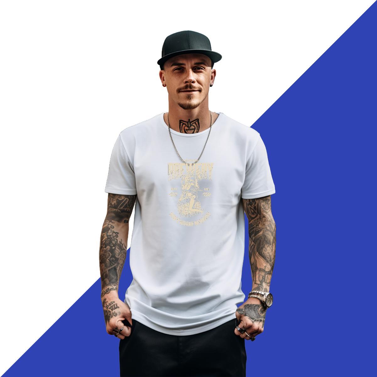 Classic Casual T Shirts Men character Top Tees 230g 100% Cotton Hip Hop Comfortable Black Oversized Round Neck Short Sleeve Men Tees