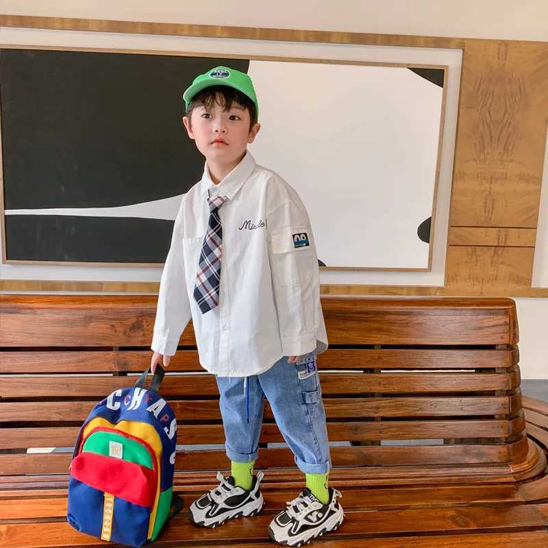 Jeans Lace Up Baby Spring Autumn Jeans Pants For Boys Children Kids Trousers Clothing Teenagers Gift Home Outdoor High Quality