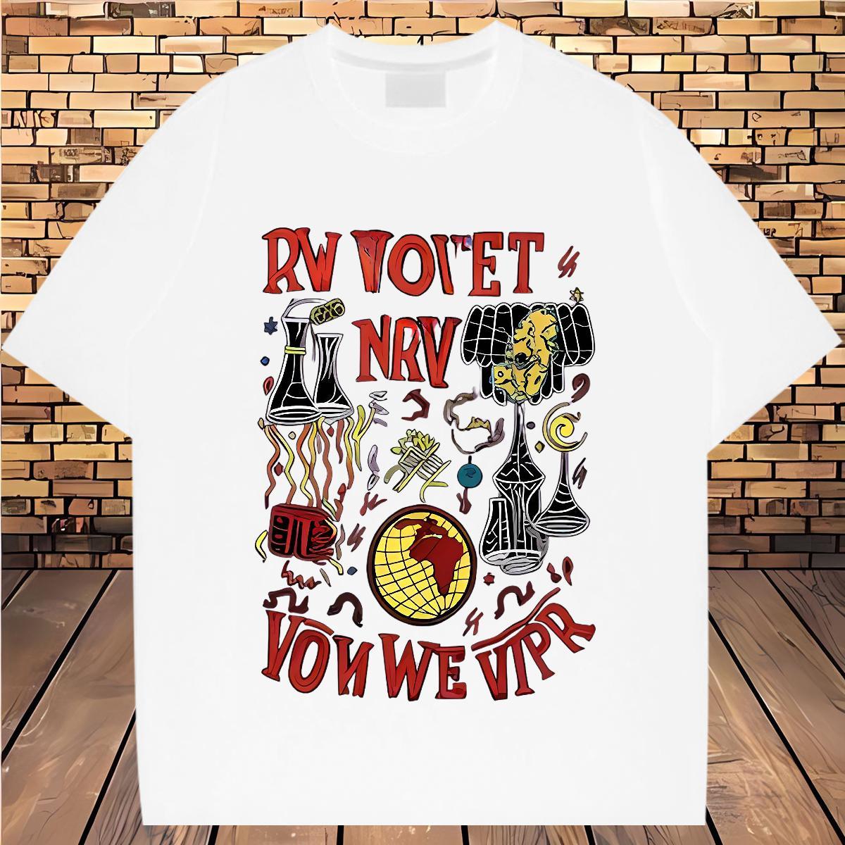 DIY Men T Shirts letter Tee Shirt 230g Cotton Street wear Hip Hop High Quality Anime Short Sleeve Soft Tshirts