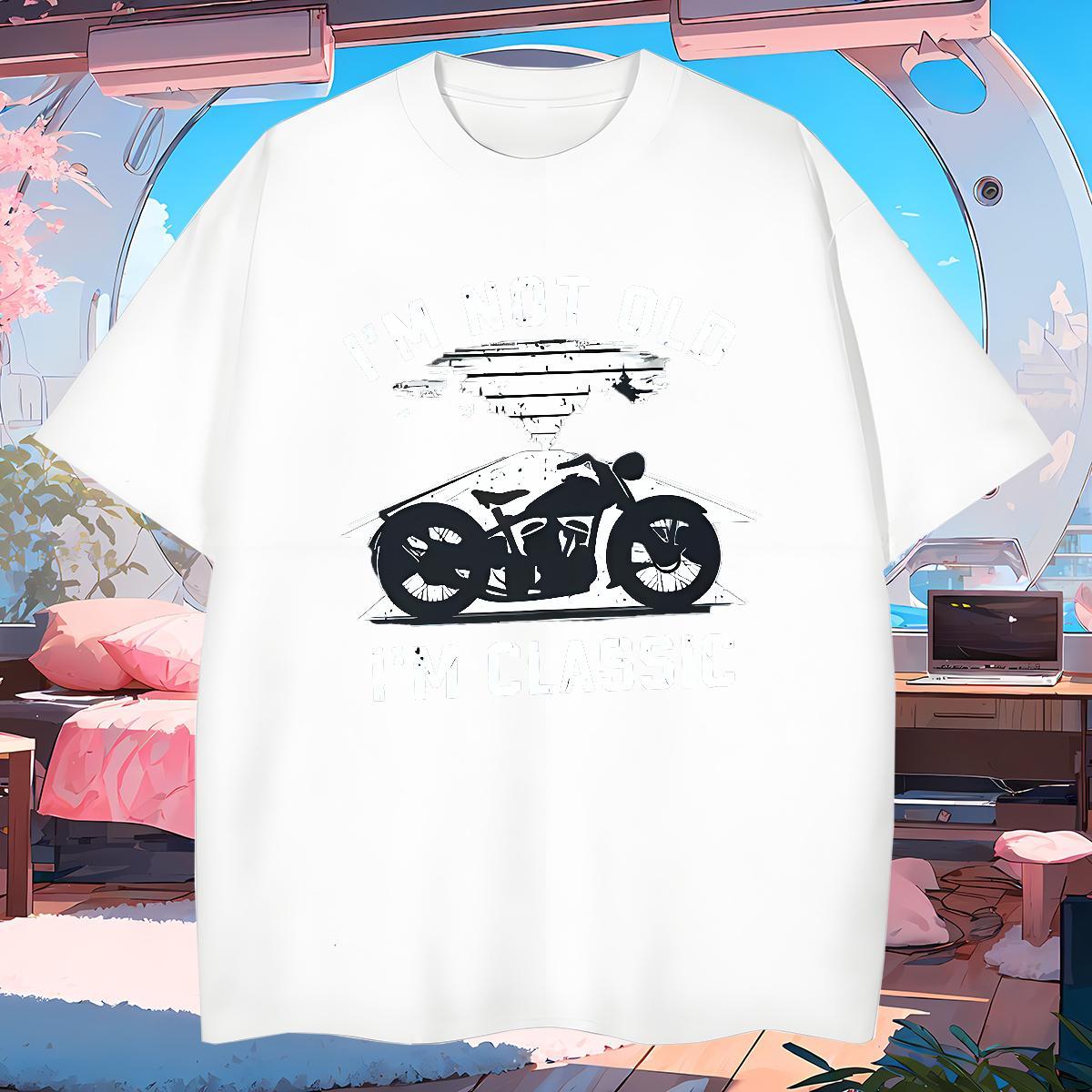 Customized T Shirt For Man Motorcycle Tops Shirt 100% Cotton 230g Beach TOP Quality Custom Print Plus Size Breathable Tshirt for Man Woman