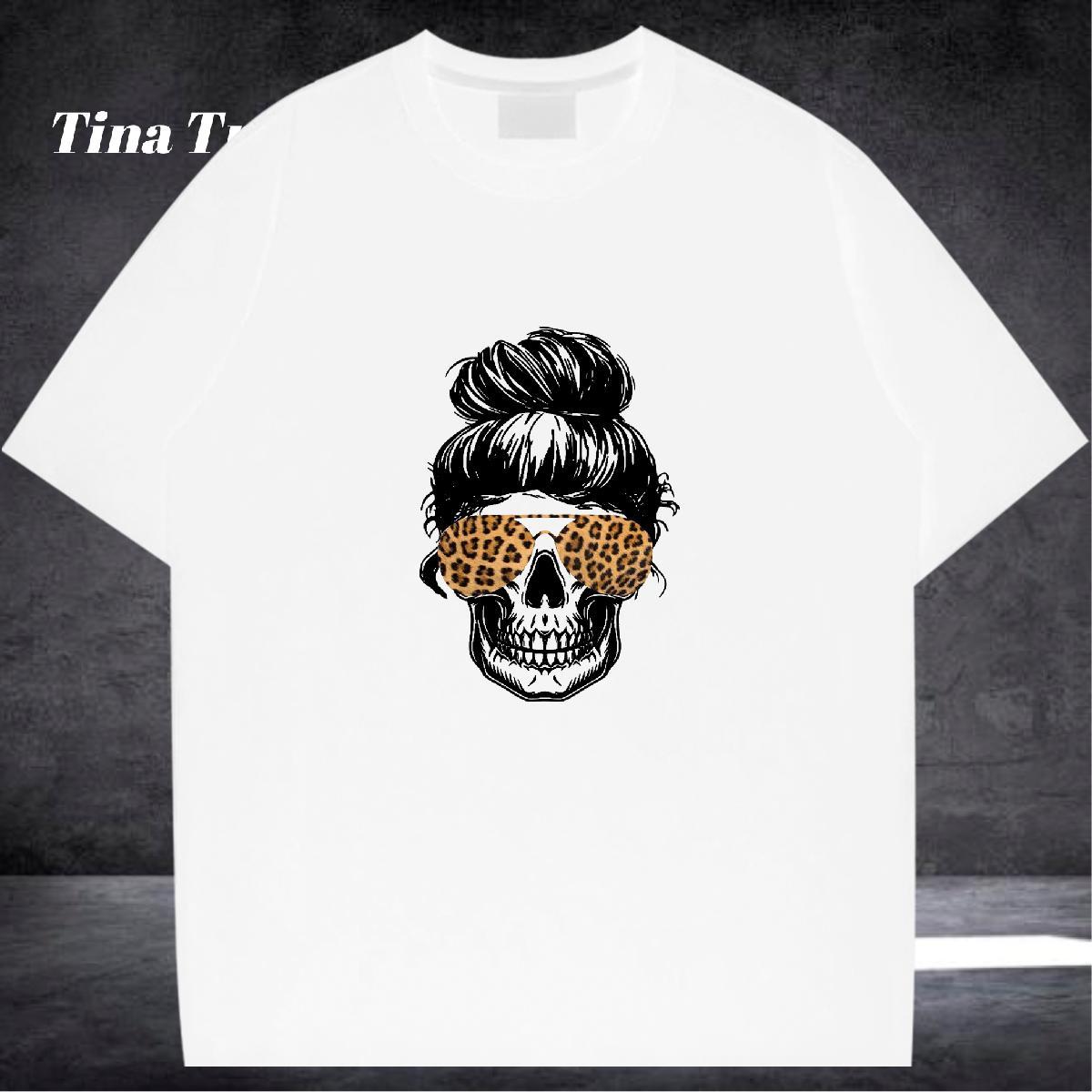 DIY T Shirts Men skull Tshirts 230g 100% Cotton Hip Hop Unisex Custom Print Plus Size Crew Neck Couples T Shirts
