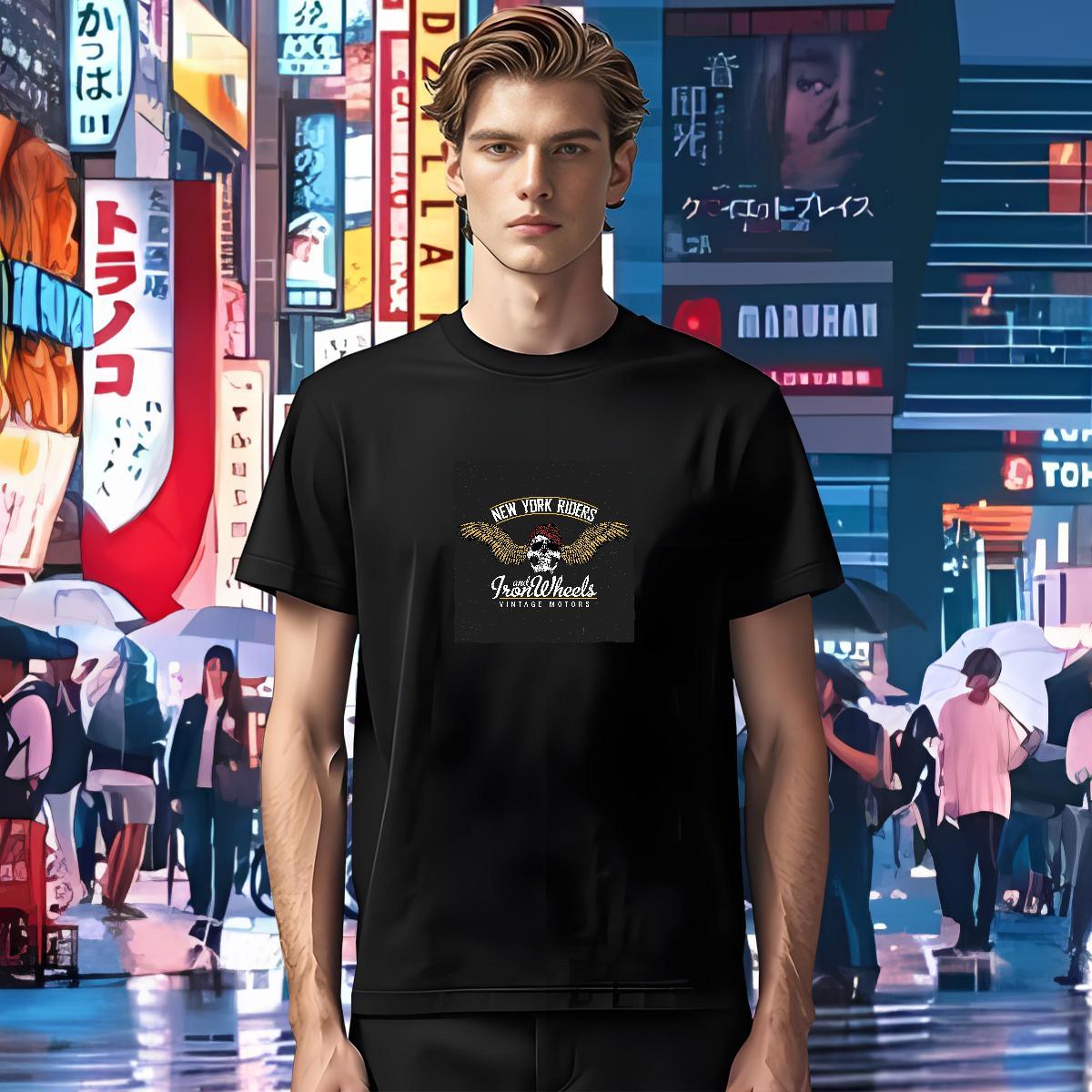 Wholesale T-Shirts skull Tee Shirt 100% Cotton 230g Sports Casual Comfortable Cartoon Print Short Sleeve O-Neck Men Tops Tees