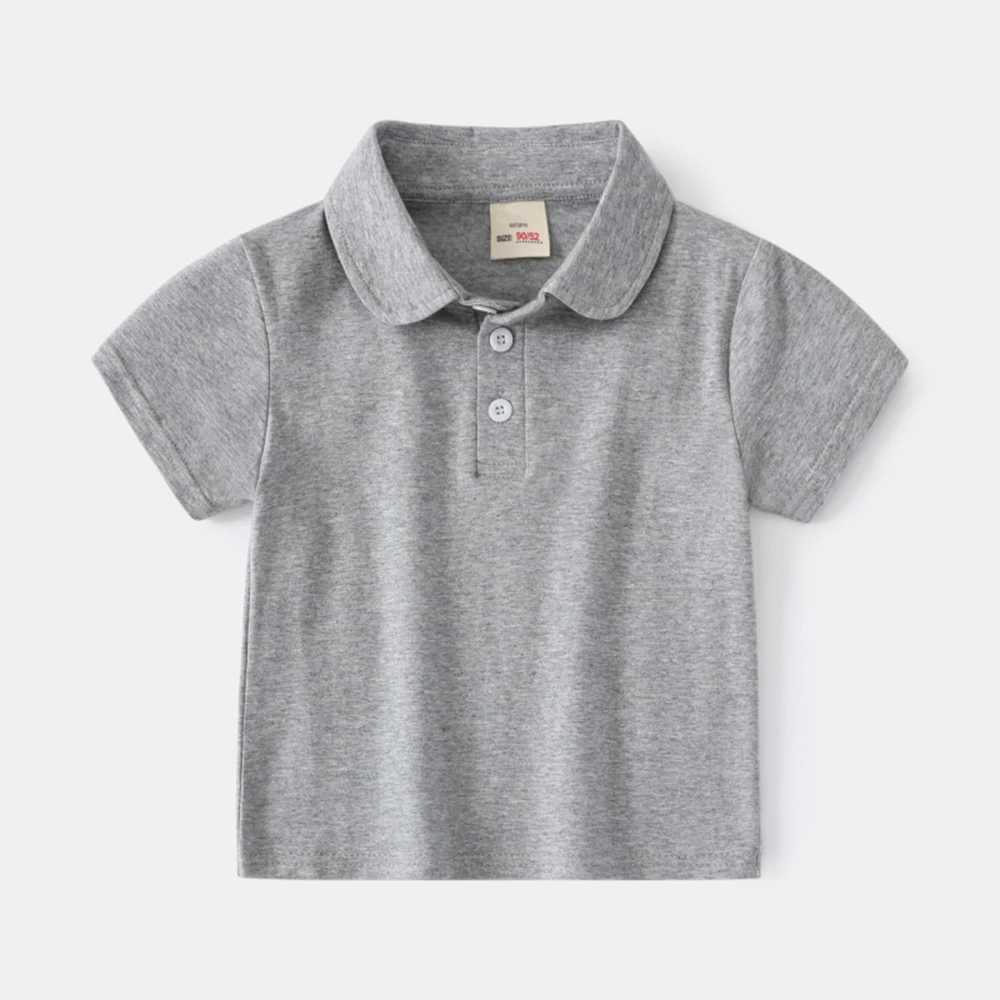 Little boy dinosaur polo shirt dinosaur spike top childrens boy cotton short sleeved top childrens summer clothing T-shirt W241223