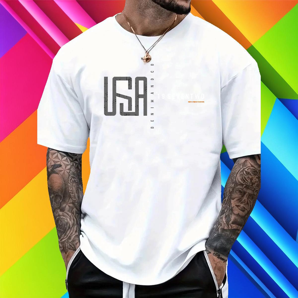 Designer T shirt letter Wear 100% Cotton 230g Summer Casual Wholesale Cartoon Printing L-4XL Breathable Short Sleeve Men Tshirts