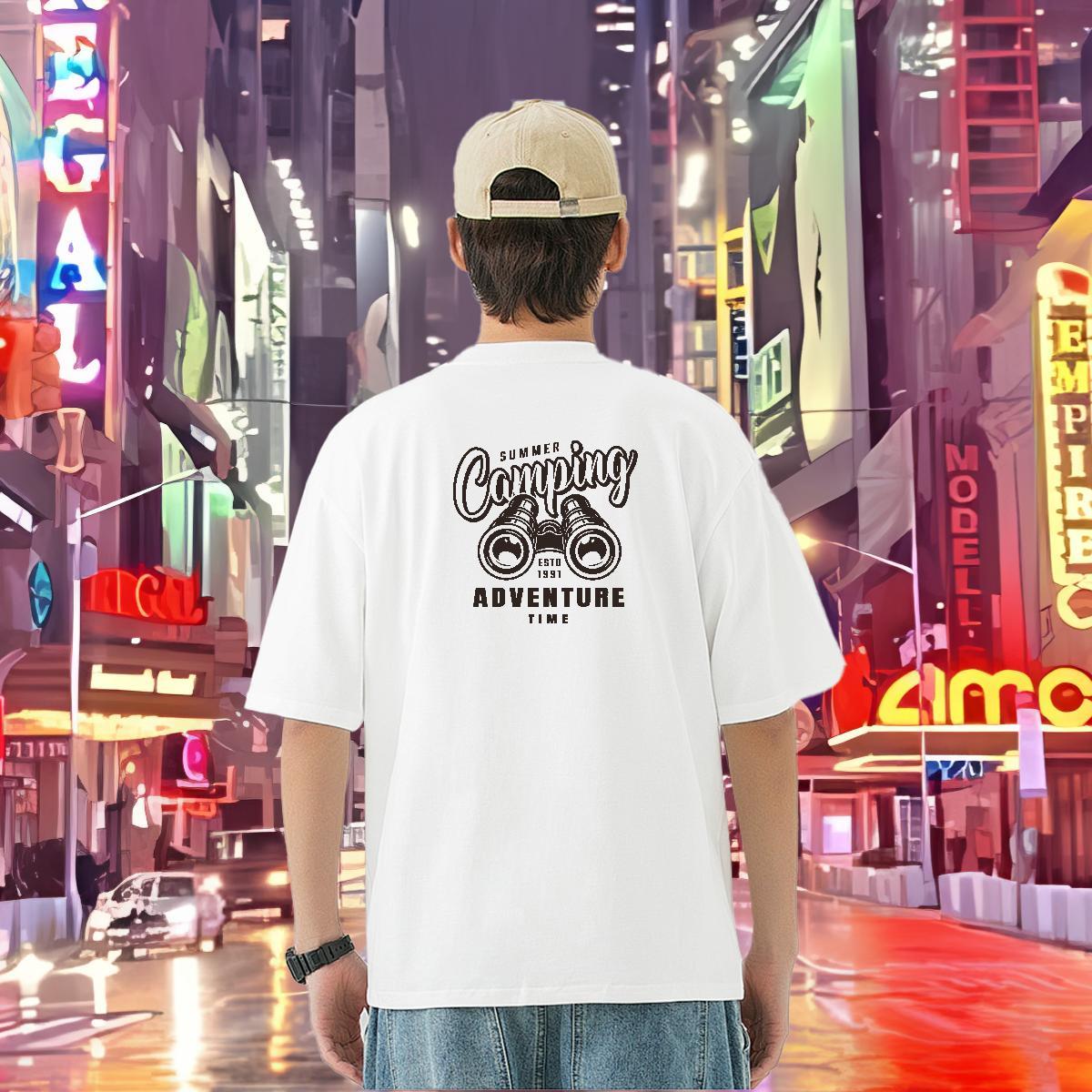 Stylist T-Shirts tool Tops 230g Cotton Sport Wholesale Cartoon Print Breathable Short Sleeve Tshirt for Man Woman