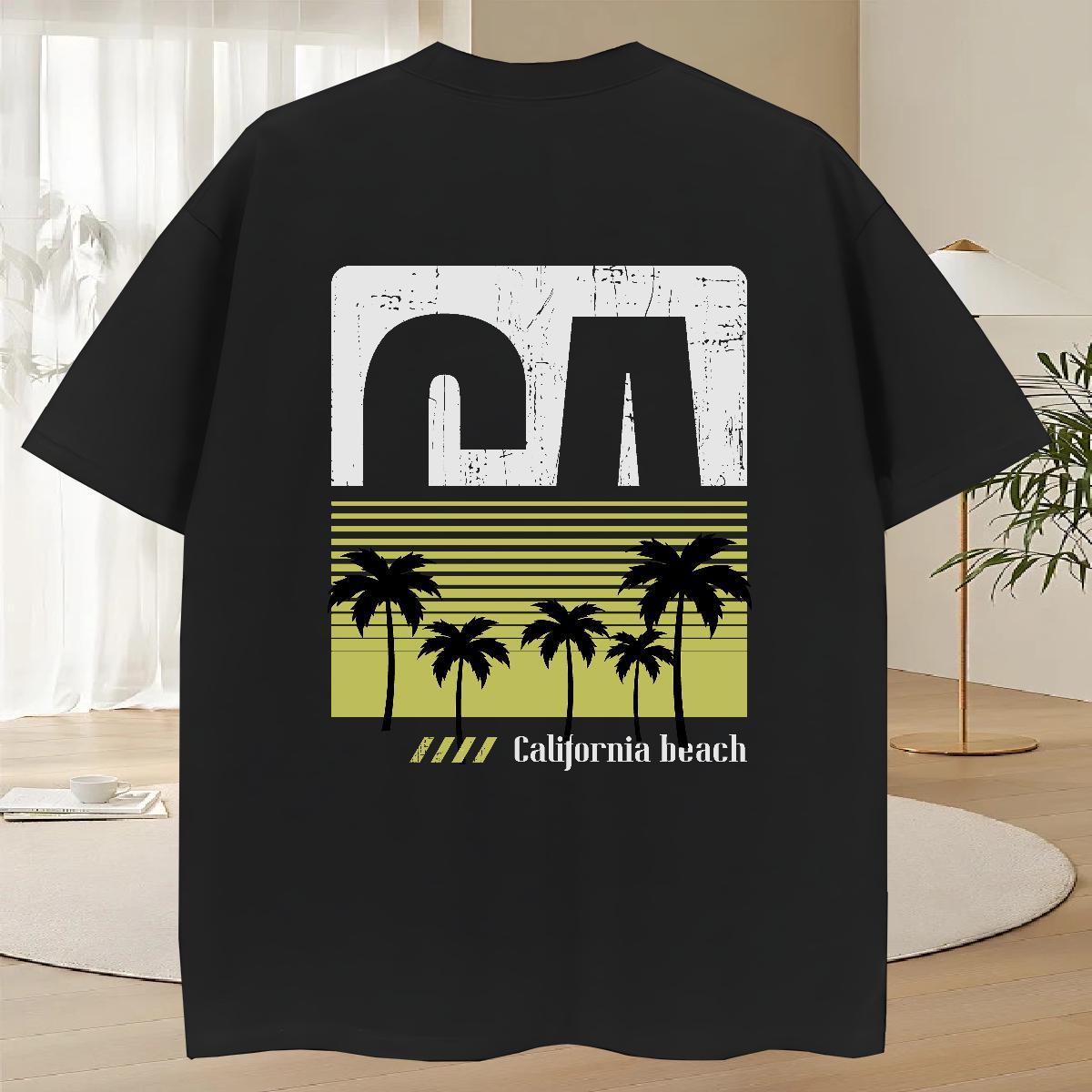 2024 DIY T Shirts Men letter Tees Shirts 230g 100% Cotton High Street Hip Hop Unisex Black White Pure Cotton Mens Tshirts