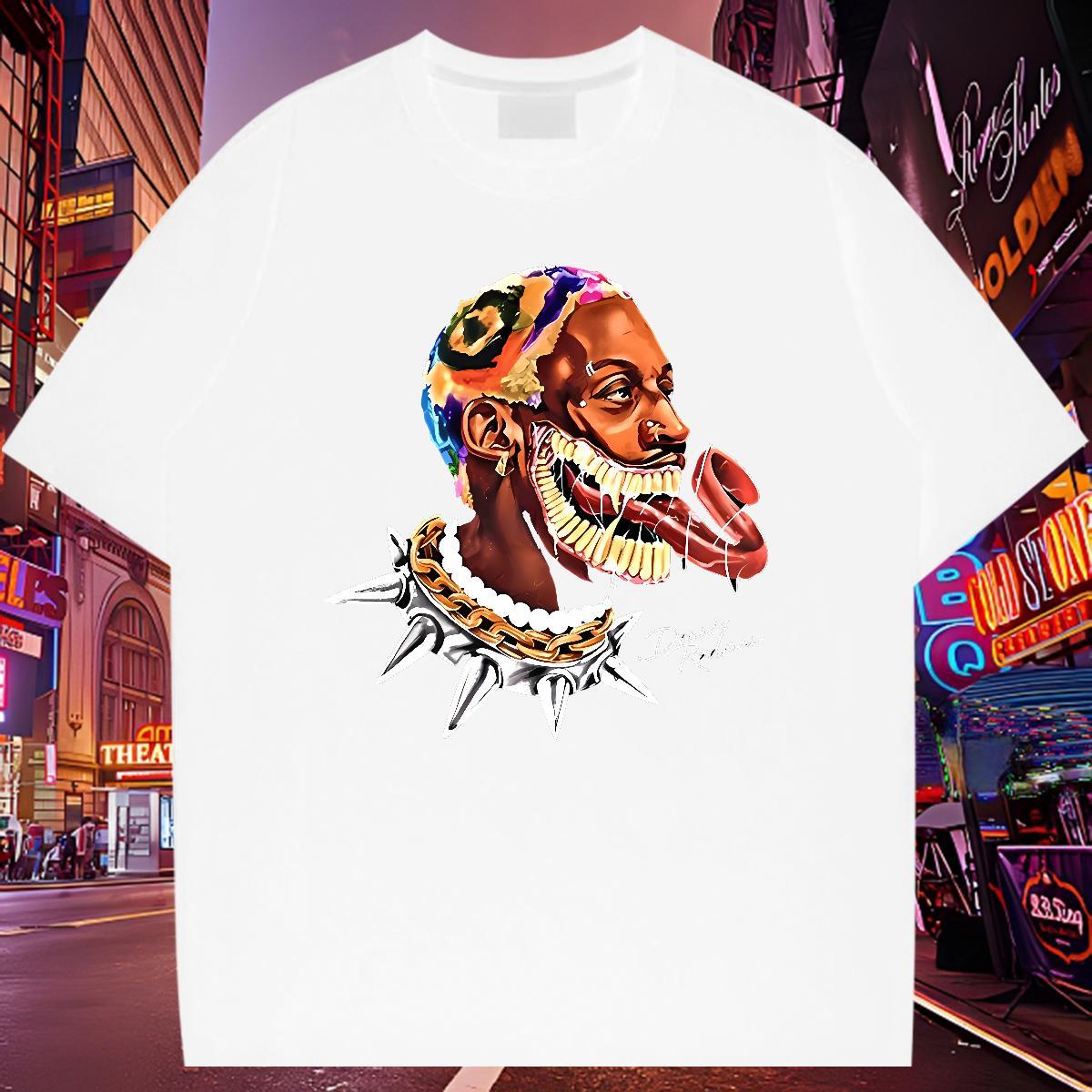Designer T Shirt For Man portrait Wear 230g 100% Cotton Summer Casual High Quality DIY Printed Breathable Short Sleeve Men Tshirts