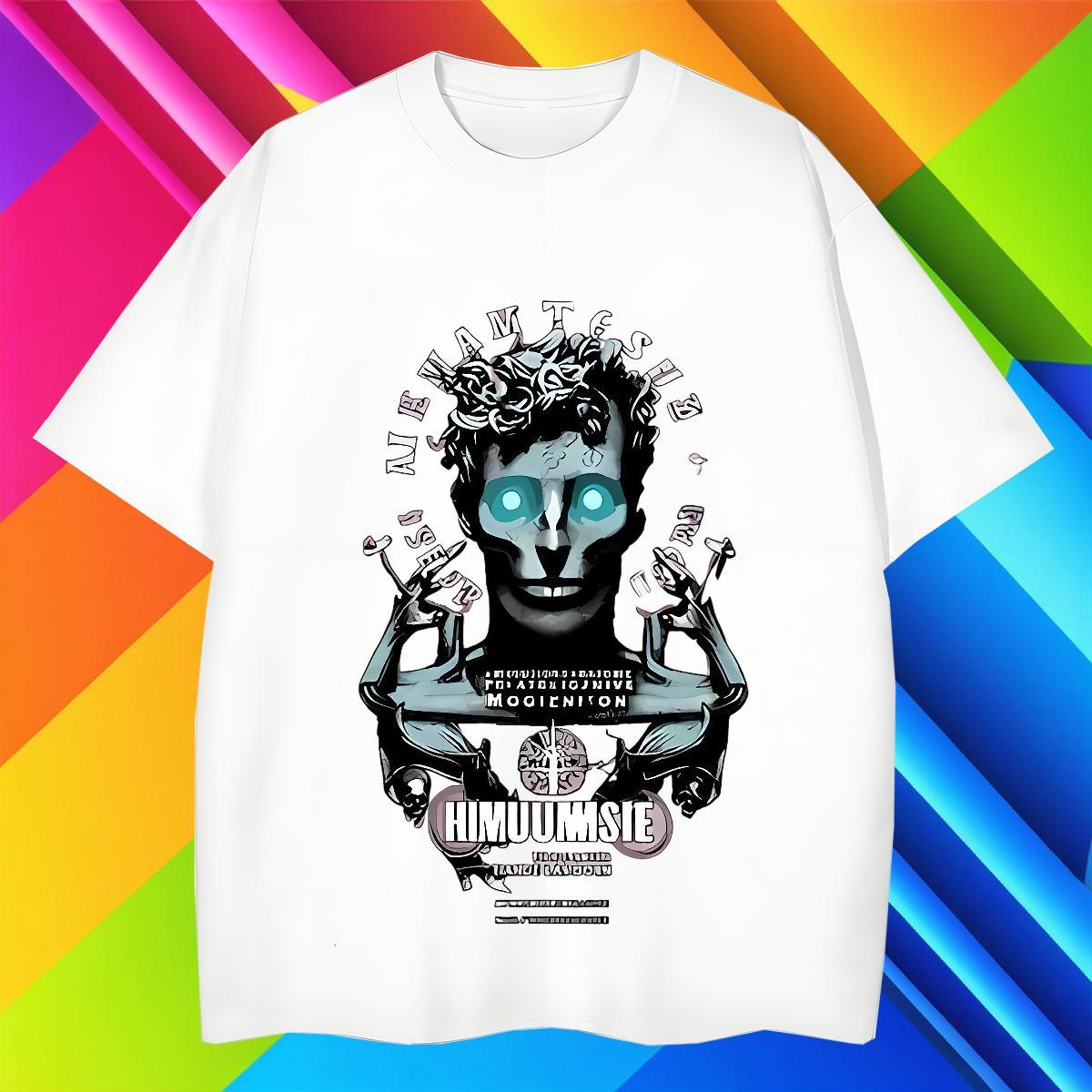 2024 DIY Mens T Shirts portrait Wear 230g Cotton Street Casual High Quality Oversized Breathable Short Sleeve Mens Tshirts