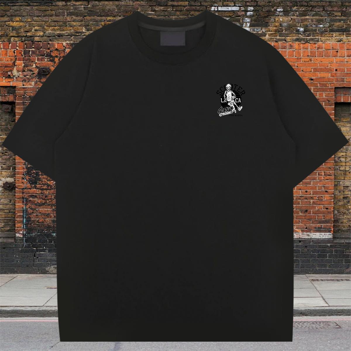 Fashion Casual Mens T Shirts skull Tops Tees 100% Cotton 230g Hip Hop Street Comfortable DIY Printed Breathable Short Sleeve Men Tshirts