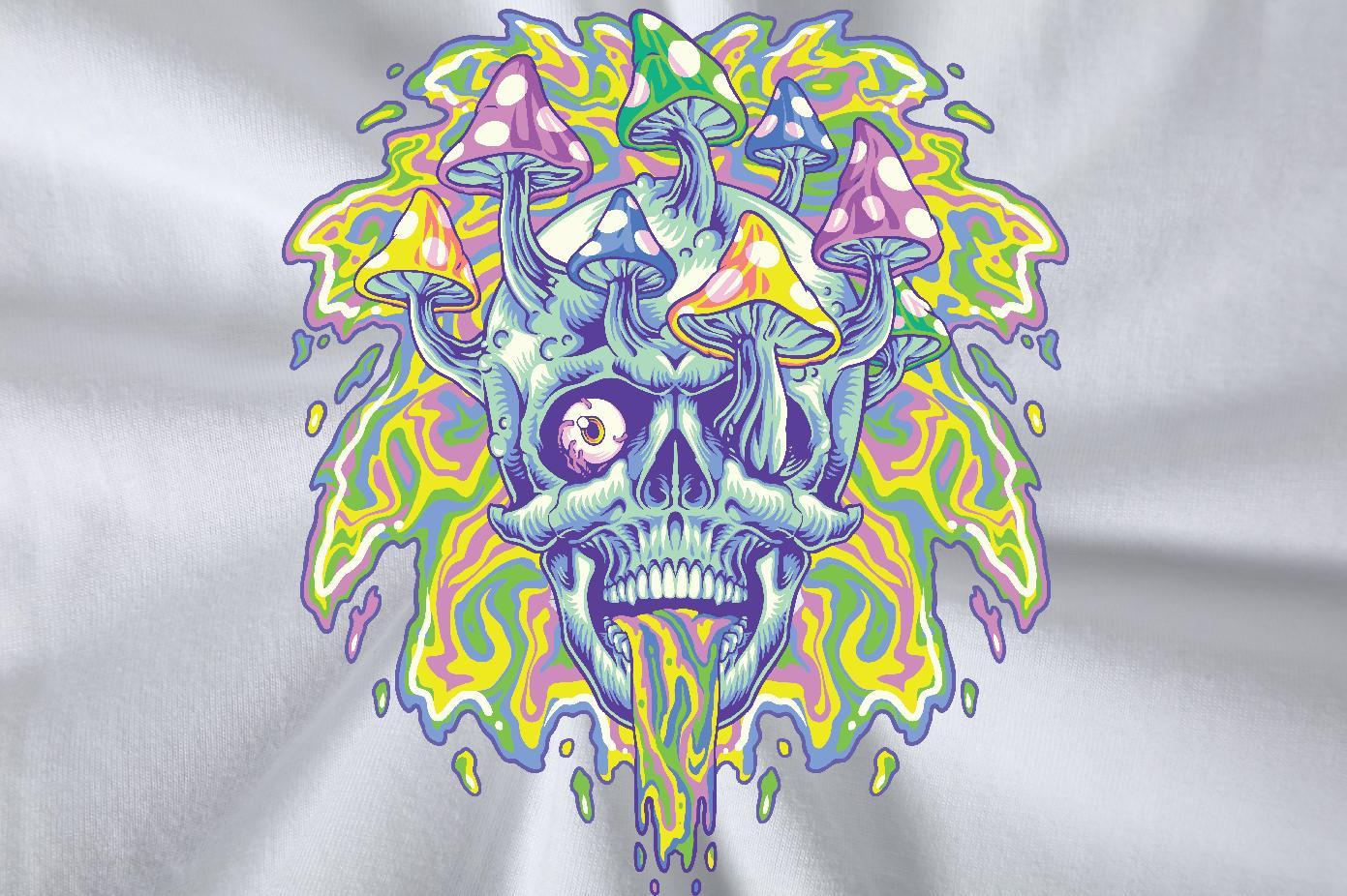New Arrival Men T Shirts skull Tops 230g Cotton Casual Daily Wear Cool Design DIY Pure Cotton Men Tops Tees