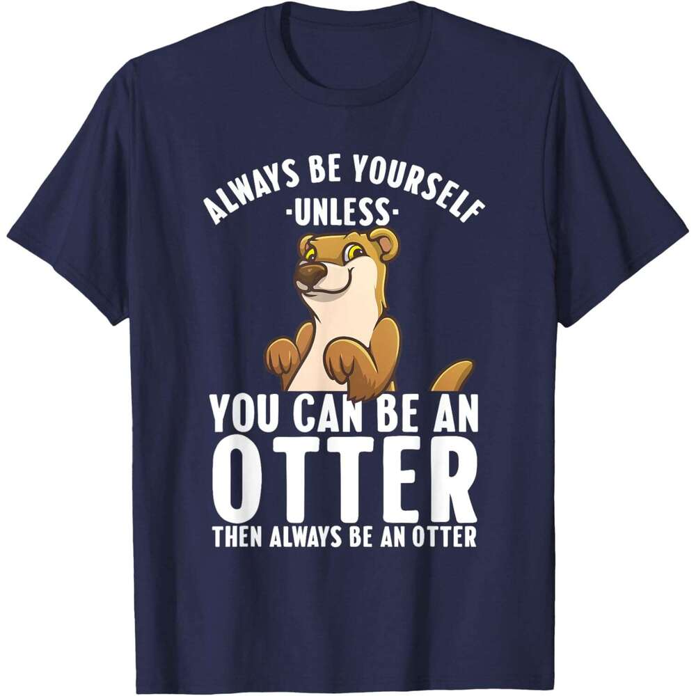 Mens T shirt Women Cute Sea River Otter Wild Animal T-Shirt shirts tshirt graphic tee Casual tops clothes Short sleeve
