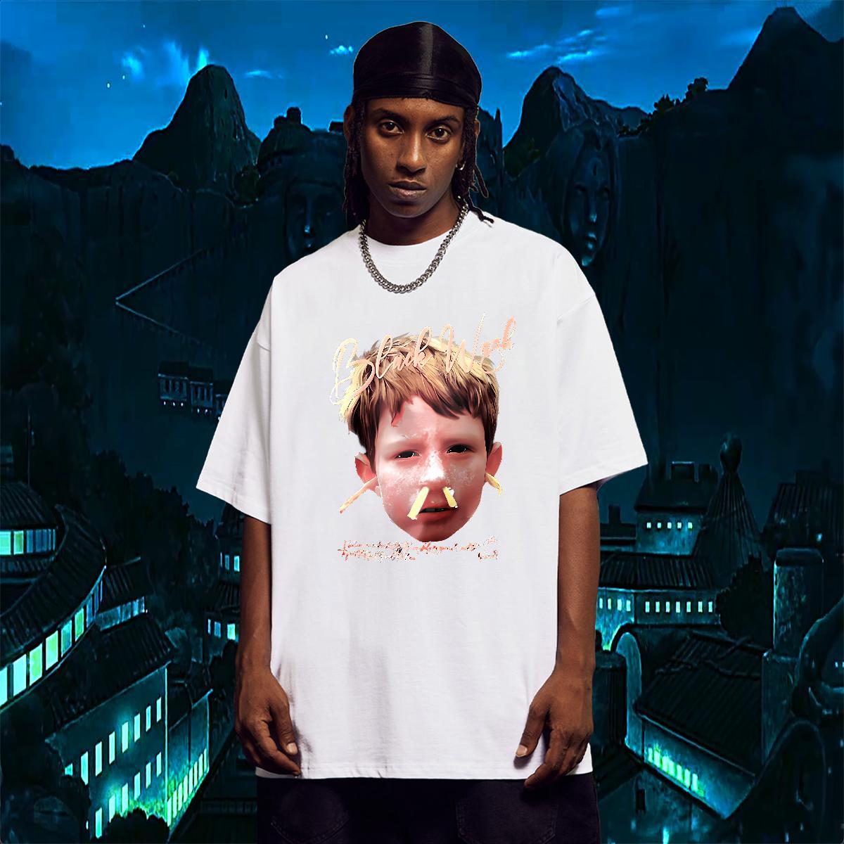 Fashion Casual T-Shirts portrait Tops Shirt 230g 100% Cotton Spring Summer TOP Quality Black Oversized O Neck Short Sleeves Men Tees