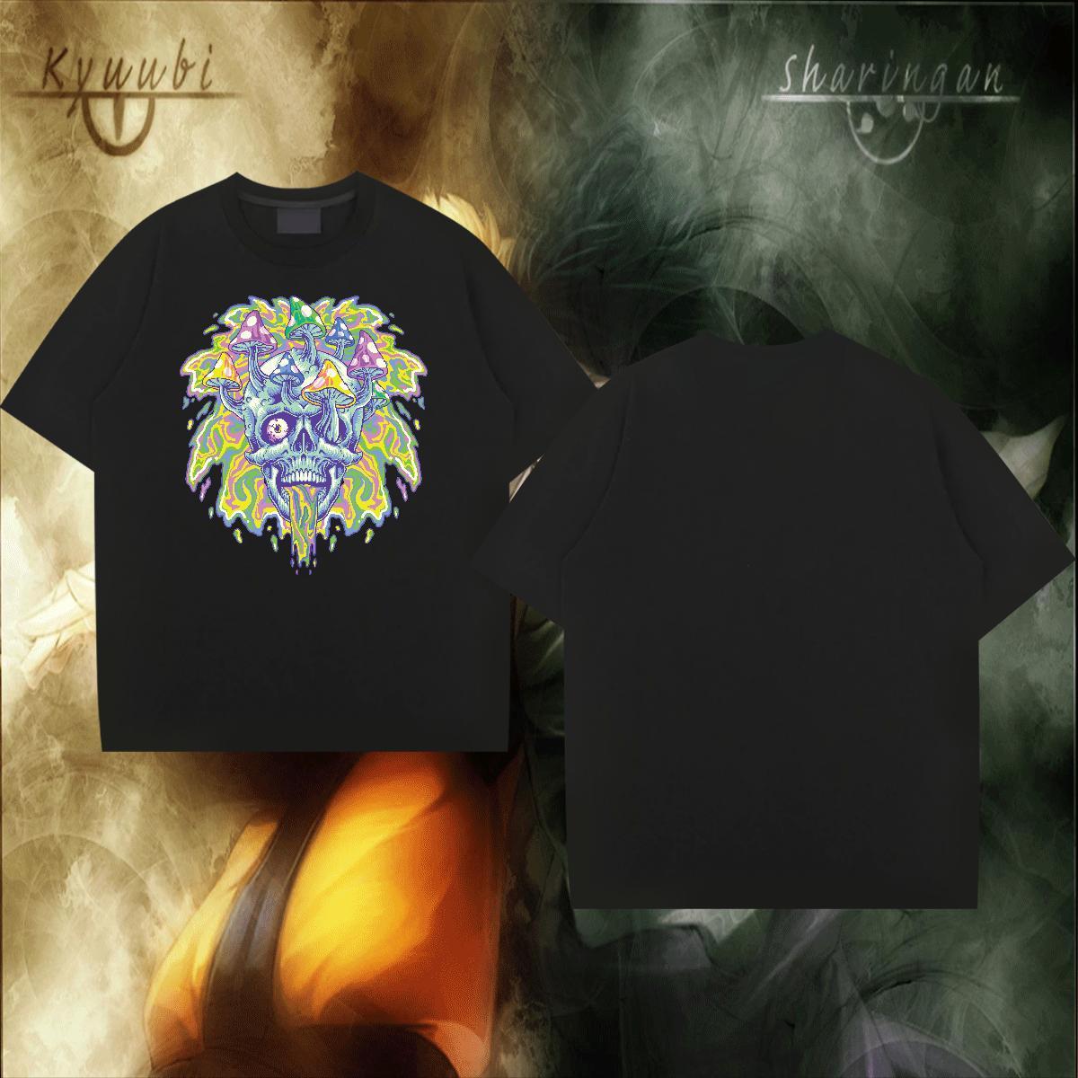 New Arrival Men T Shirts skull Tops 230g Cotton Casual Daily Wear Cool Design DIY Pure Cotton Men Tops Tees