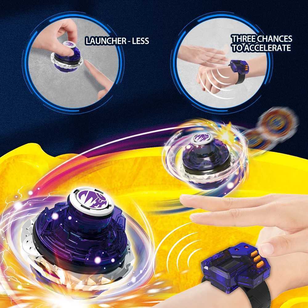 Infinity Nado 3 Electronic Thunder Stallion Skyshatter Fiend Controller Gyro Auto-Spin Spinning Top Kids Anime Toy Y240803
