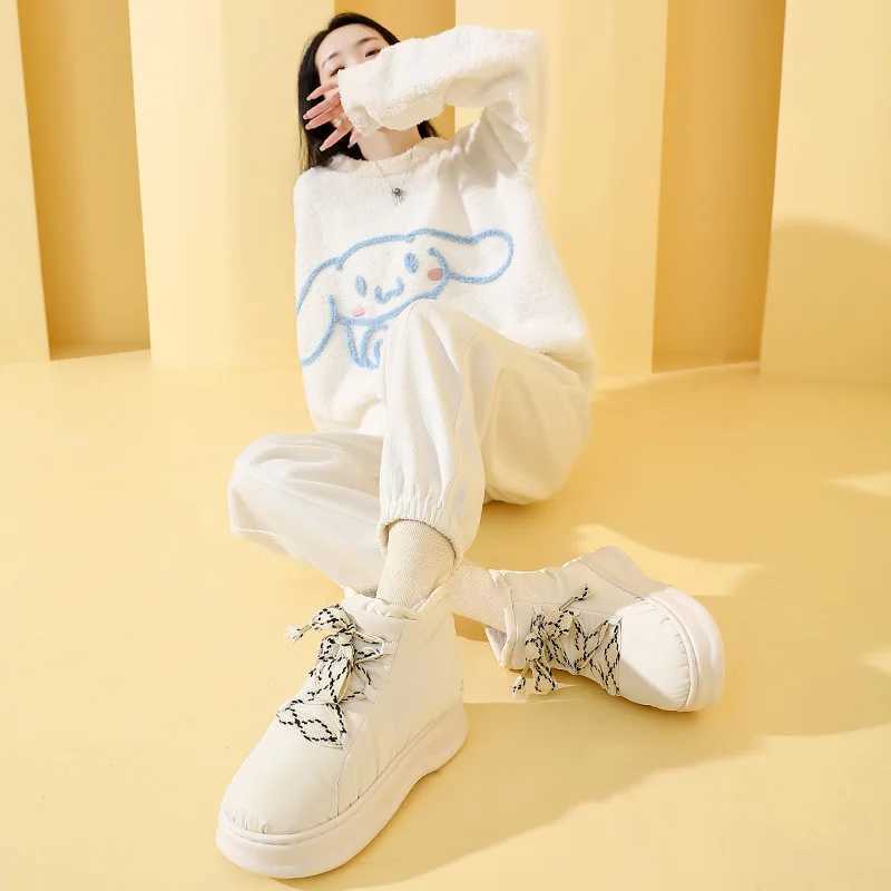 Boots Winter Shoes Waterproof Boots Ladies Snow Boots Plush Cold-proof Warm Ankle Lace Boot For Female Winter Shoe Booties Botas Mujer H240709