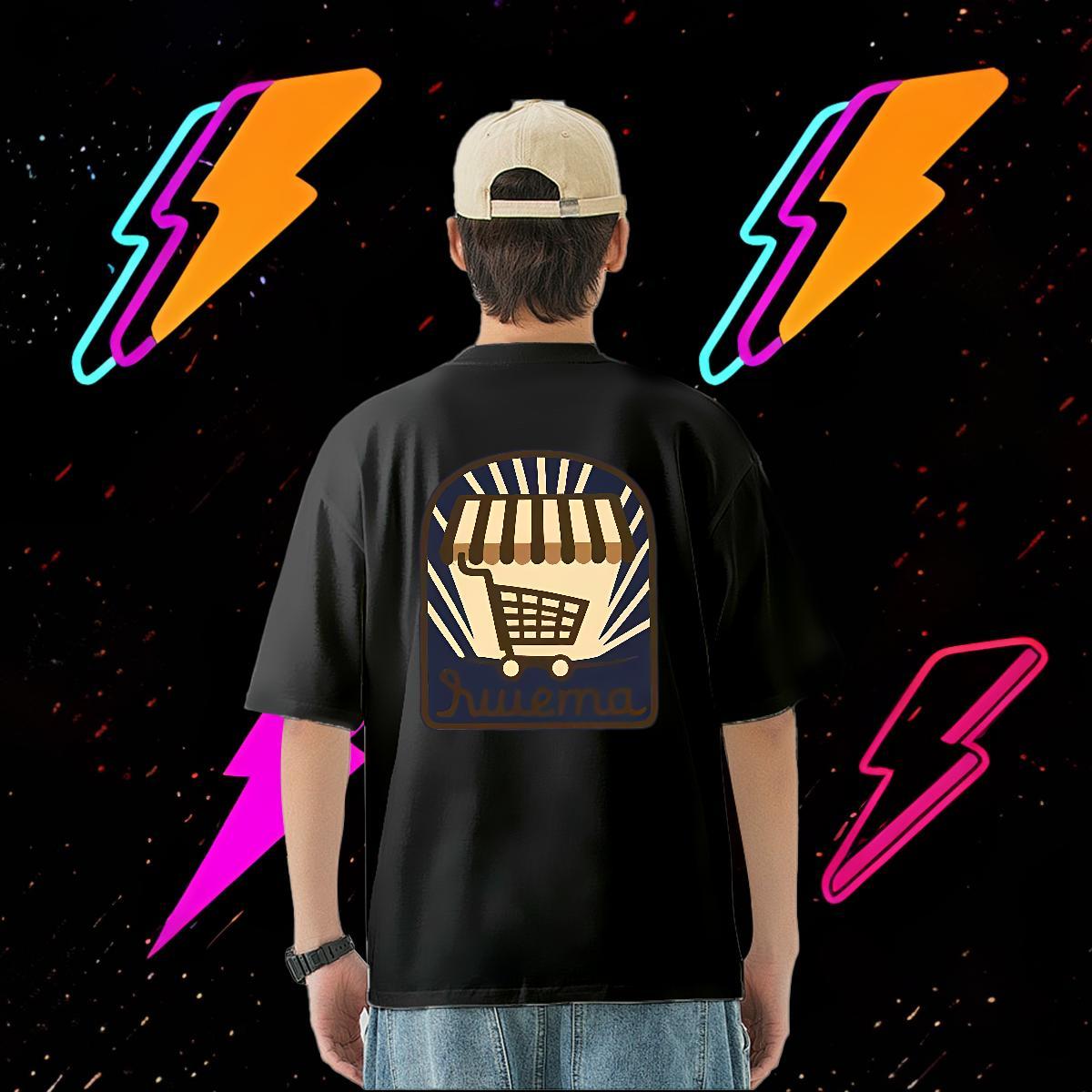 Casual New T shirt letter Tops Shirt 230g Pure Cotton Beach Unisex Black White Breathable Soft Men Tshirts