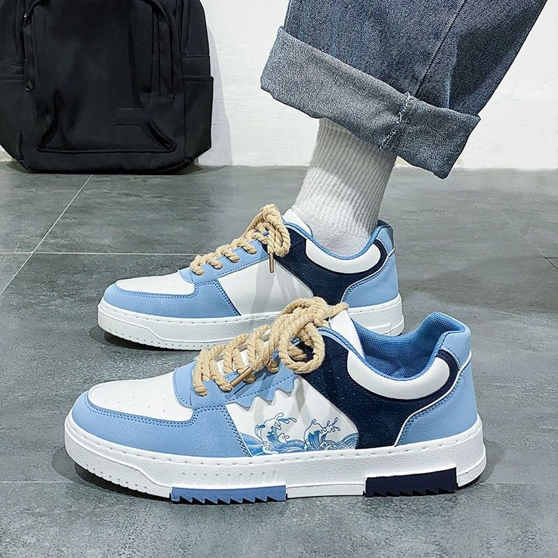 Men's breathable and versatile thick soled sports and leisure board shoes