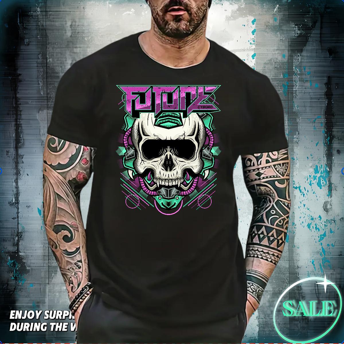 Fashion Designer Mens T Shirts skull Tshirts 230g Cotton Outdoor Unisex Asian Size Breathable Soft Couples T Shirts
