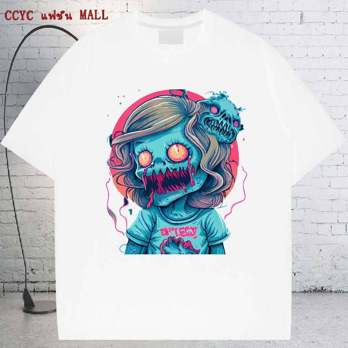 Fashion Casual Mens T Shirts skull Top Tees 100% Cotton 230g Street Designer White Plus Size Pure Cotton Men Clothes T-Shirt