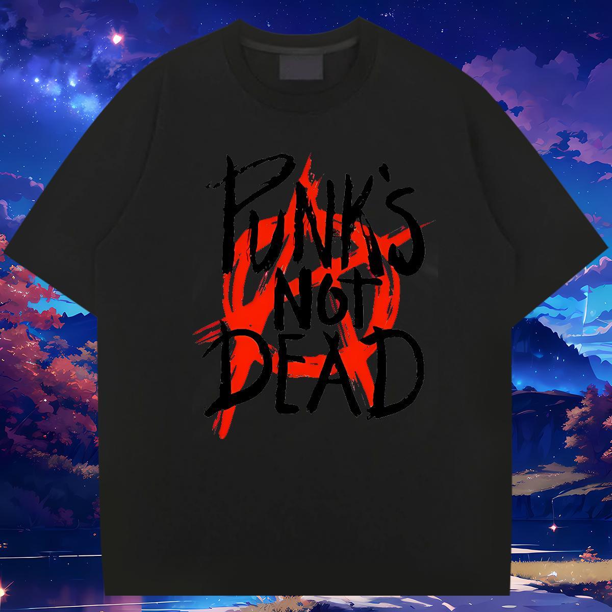 DIY T-Shirts for Men letter Polos 230g Pure Cotton Sports Casual Loose Skull Round Neck Short Sleeve Tshirts