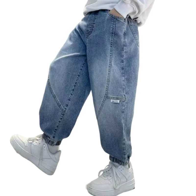 Jeans Boys Jean Pants Long Trousers Cotton 2024 Newest Spring Autumn Babys Kids Pants Teenagers Outwear High Quality Childrens Cloth