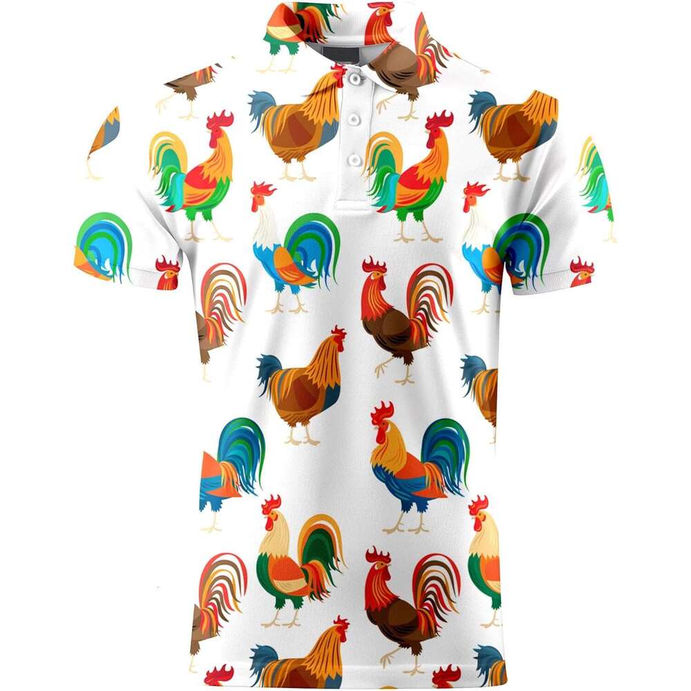 Fashion Mens Polo shirt Funny for MenMens Hawaiian Short Sleeve Novelty Crazy Golf Shirts Polos shirts tshirt Casual tops summer clothes Short sleeve 