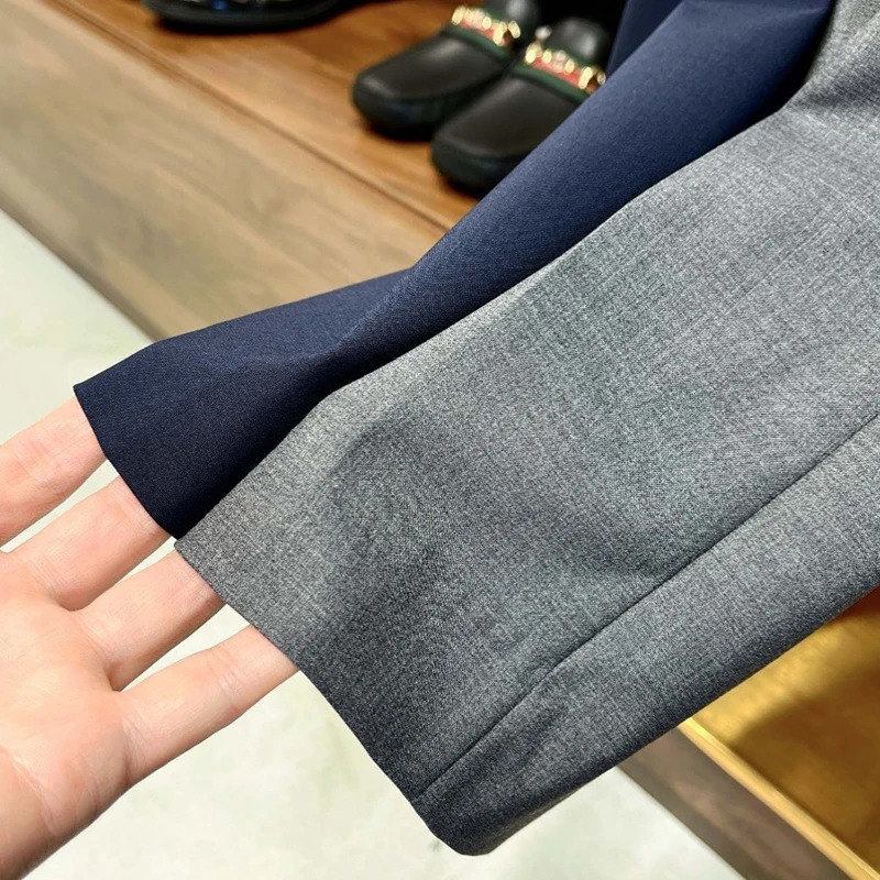 Italy made mens suit business casual formal fine wool bamboo fiber pants 240806
