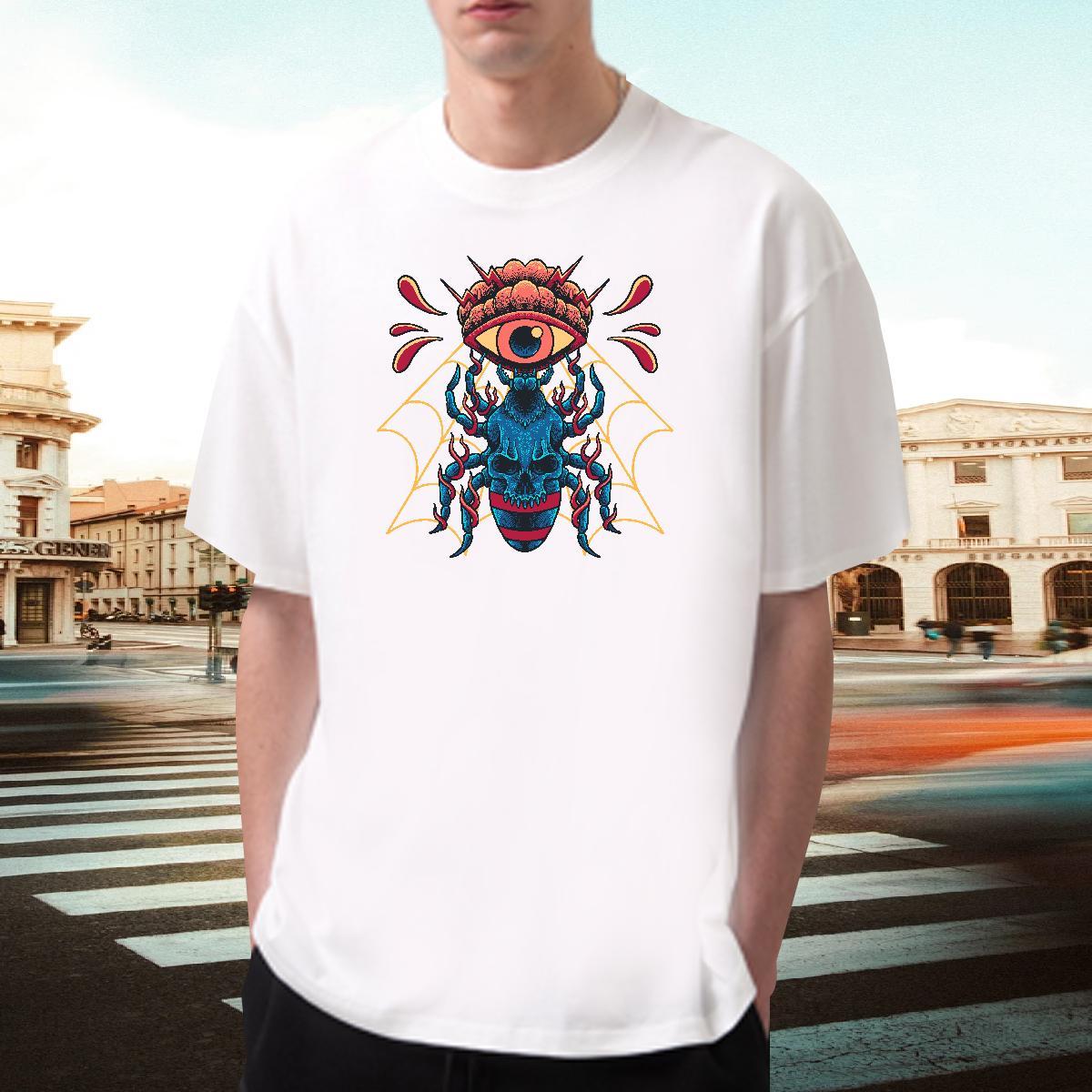 2024 DIY T-Shirts for Men ET Tees 100% Cotton 230g Sport Soft Cartoon Printing L-4XL Short Sleeve O-Neck Tshirt for Man Woman