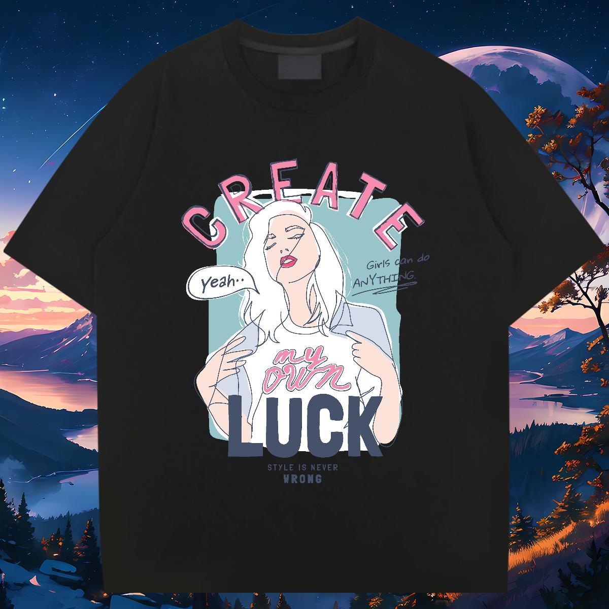 2024 T shirt letter Clothings 230g Pure Cotton Hip Hop Free Shipping DIY Anime Breathable Crew Neck Couples T Shirts